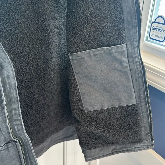 Carhartt Men's Washed Duck Sherpa-Lined Mock-Neck Vest size 2XL - Picture 7 of 11